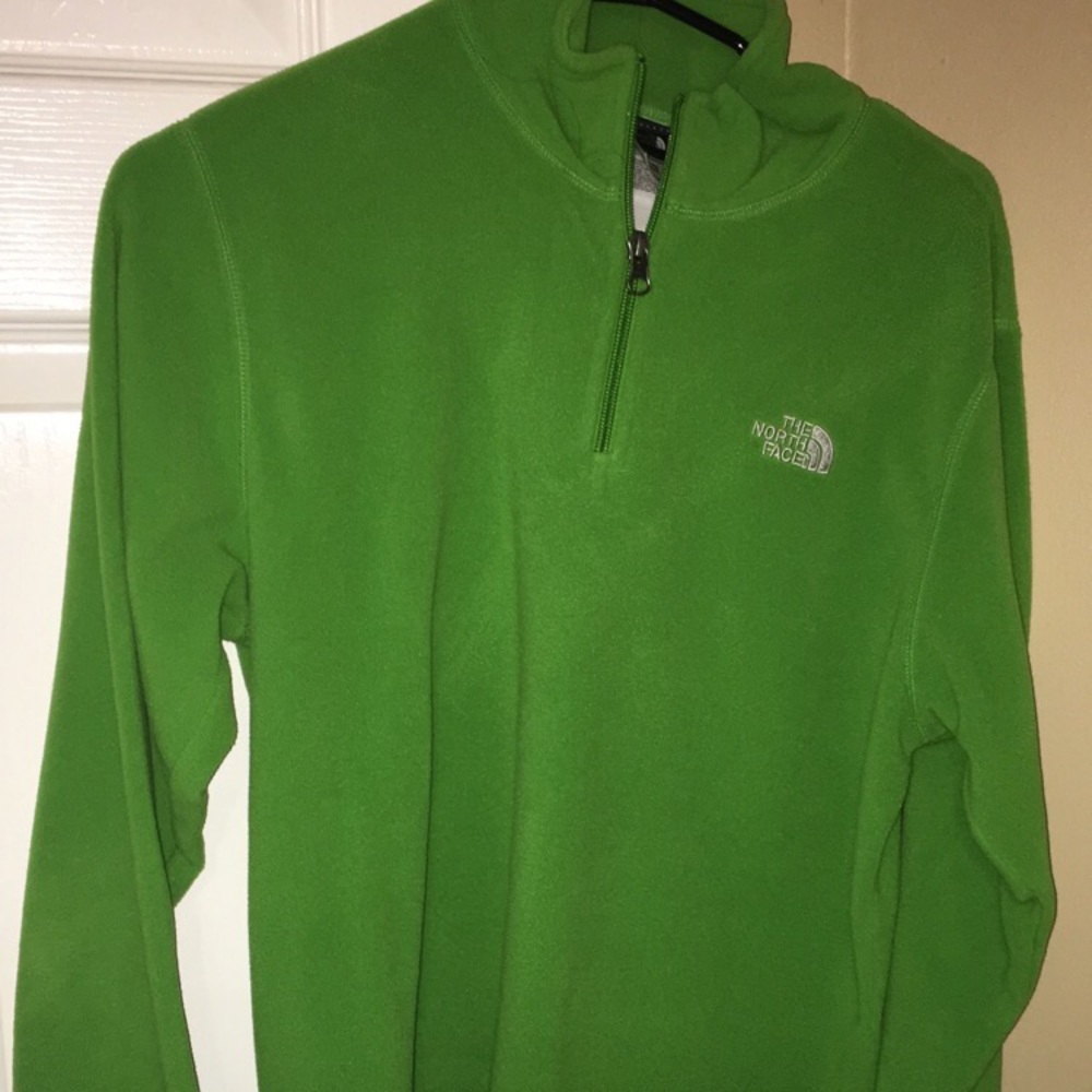 green north face jacket